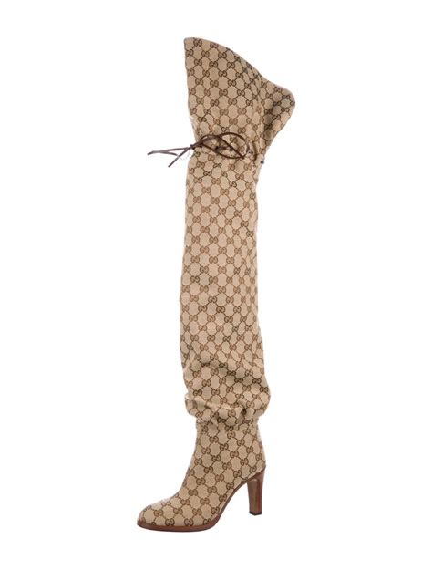 gucci winter boot set|gucci monogram thigh high boots.